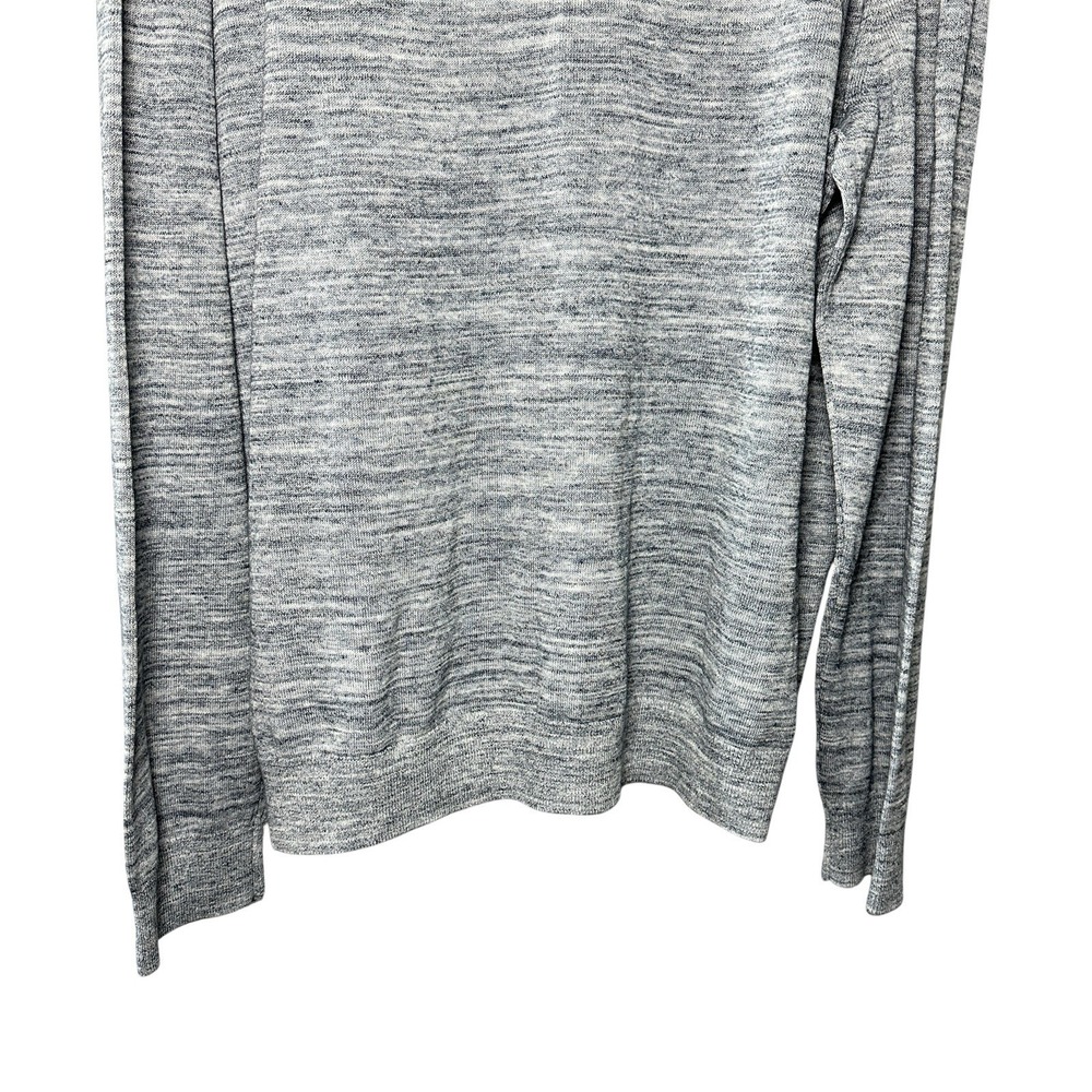 Express V-Neck Sweater Men's XXL Gray Marled Knit Minimal Preppy Workwear Modern - Picture 10 of 12
